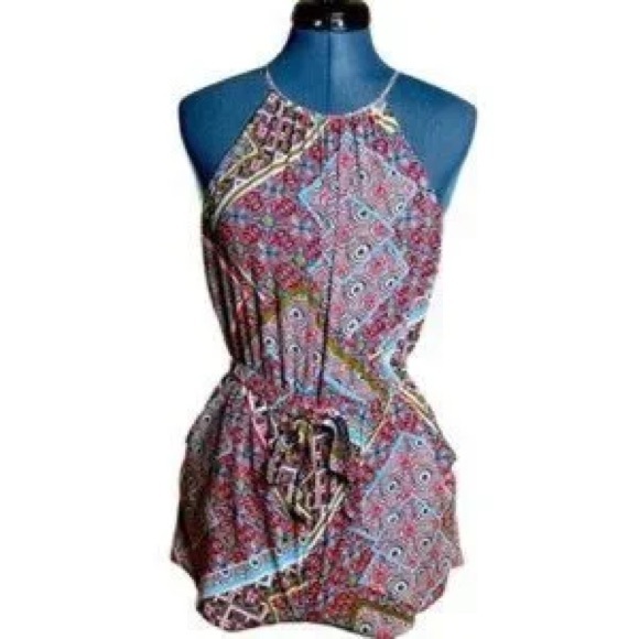 Bebop ROMPER GORGEOUS Colorful Halter Style Medium - Picture 1 of 1